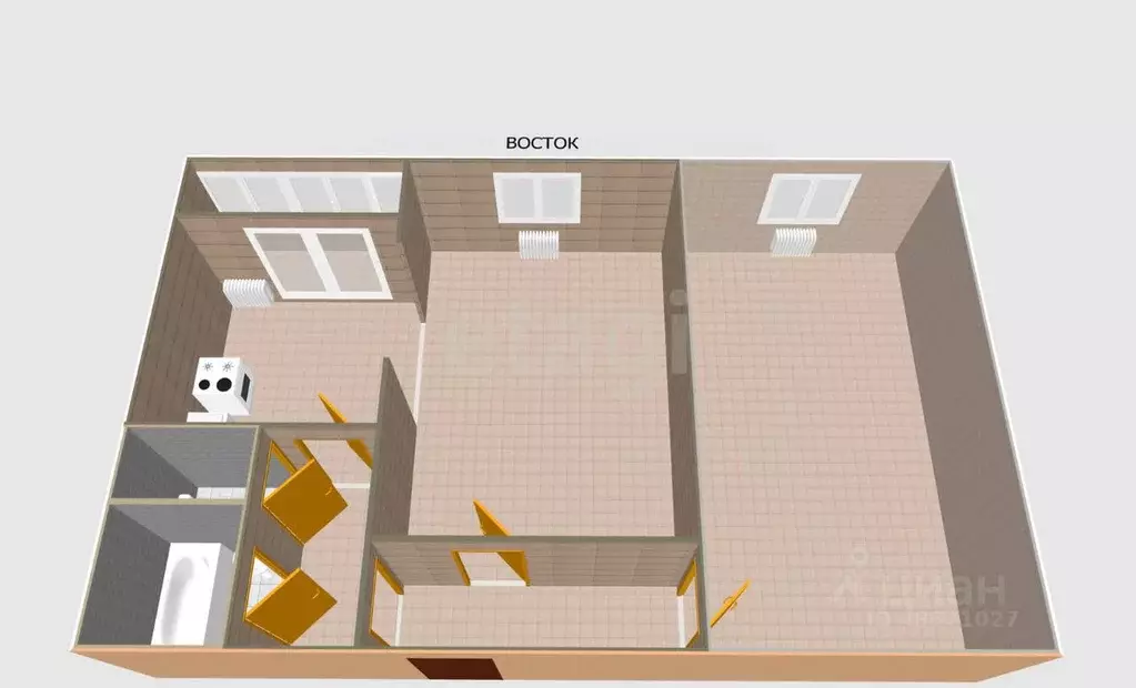 2-к кв. Сахалинская область, Анивский городской округ, с. Троицкое ул. ... - Фото 2