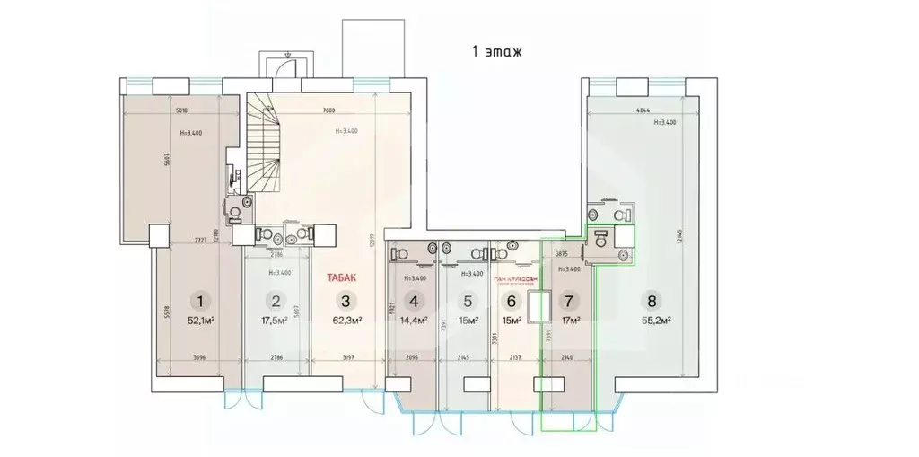 Торговая площадь в Москва Ленинградский просп., 33К3 (17 м) - Фото 1