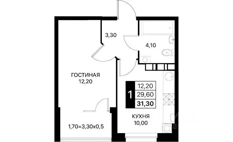 1-к кв. Ростовская область, Ростов-на-Дону Смартполет жилой комплекс ... - Фото 0