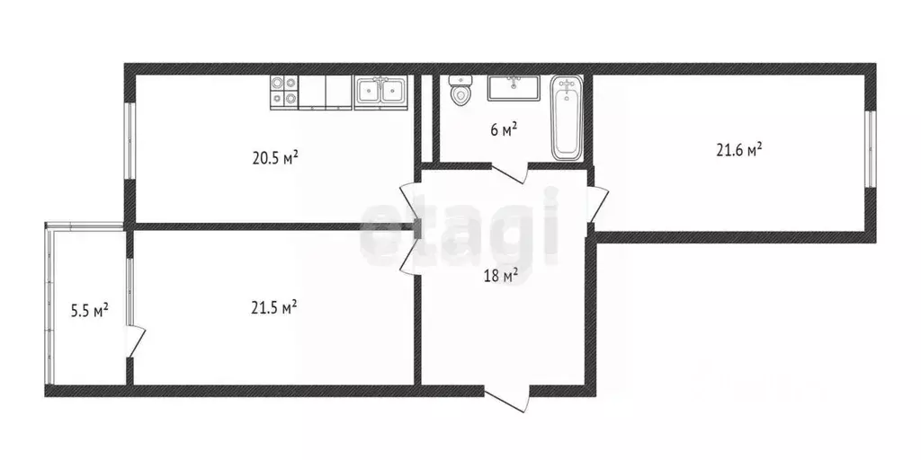 2-к кв. Дагестан, Махачкала ул. Юсупова, 65 (95.0 м) - Фото 1