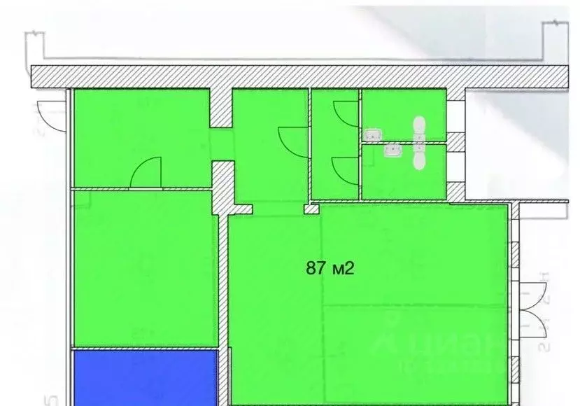 Торговая площадь в Санкт-Петербург наб. Черной речки, 47с1 (87 м) - Фото 2