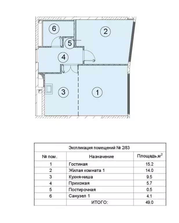 2-комнатная квартира: Москва, Летниковская улица, 11к1 (49 м) - Фото 0