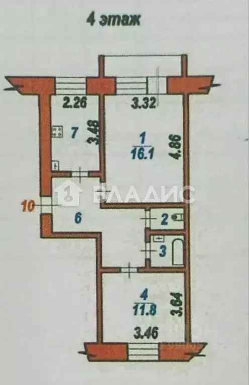 2-к кв. Ивановская область, Иваново Ярославская ул., 14 (49.1 м) - Фото 2