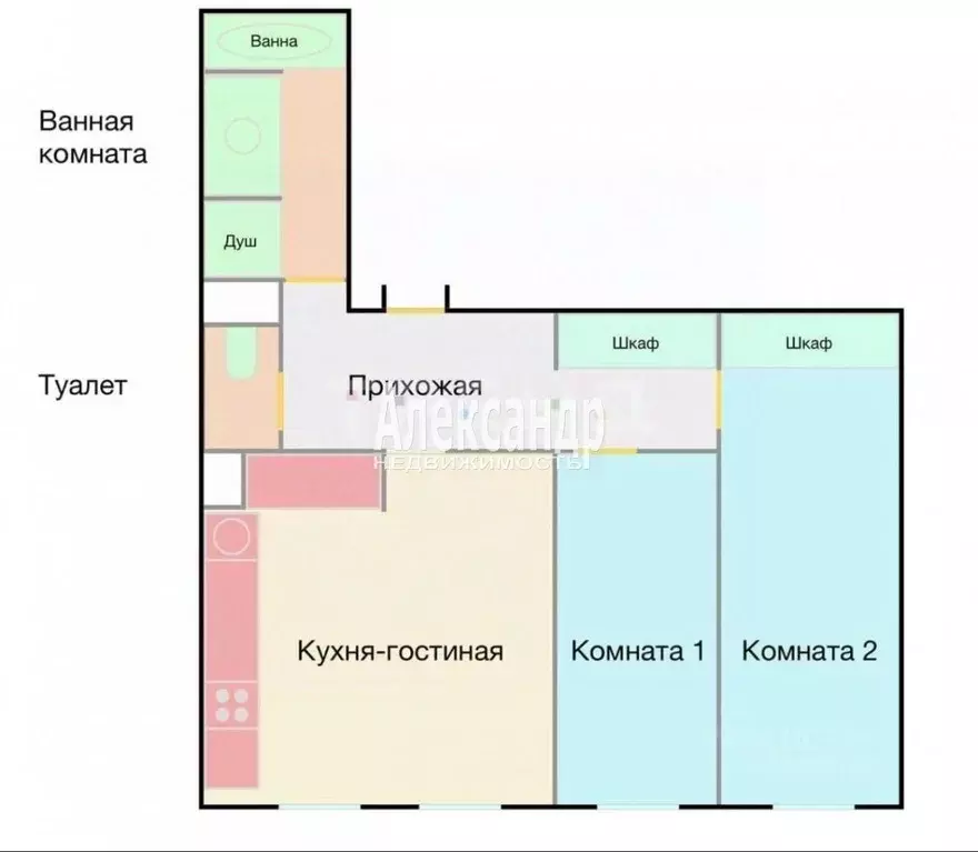 2-к кв. Санкт-Петербург Невский просп., 113/4 (60.0 м) - Фото 1