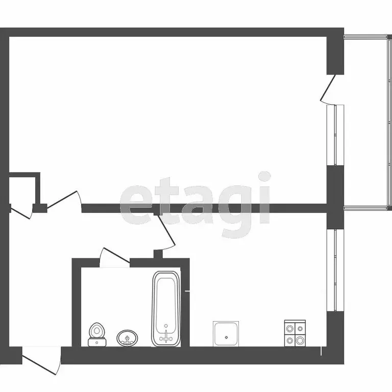 1-комнатная квартира: Тюмень, Авторемонтная улица, 21 (29 м) - Фото 1