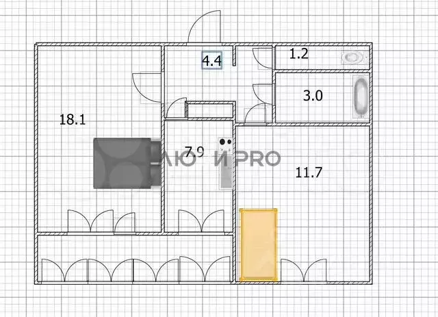2-к кв. Башкортостан, Уфа ул. Достоевского, 137 (48.8 м) - Фото 2