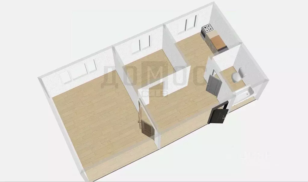 2-к кв. Свердловская область, Первоуральск Цветочная ул., 13 (36.9 м) - Фото 1