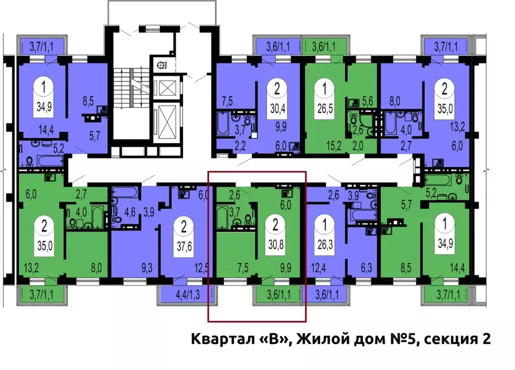 1-к кв. Красноярский край, Красноярск ул. Вильского, 24 (30.0 м) - Фото 1