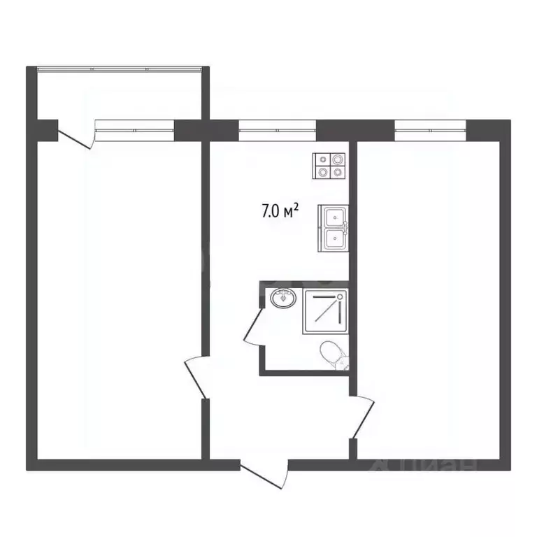 2-к кв. Московская область, Щелково ул. Беляева, 26 (44.2 м) - Фото 2