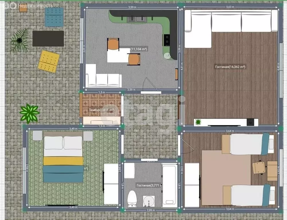 Дом в Кача, улица Авиаторов (77 м) - Фото 1