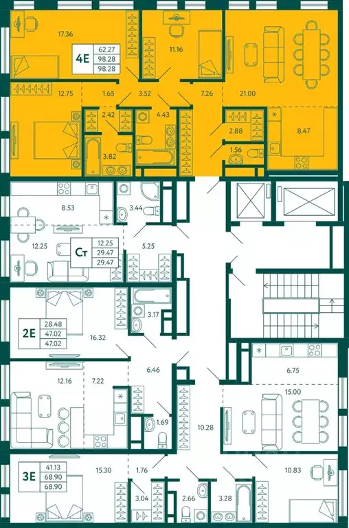 3-к кв. Башкортостан, Уфа ул. Авроры, 18к1 (97.9 м) - Фото 2