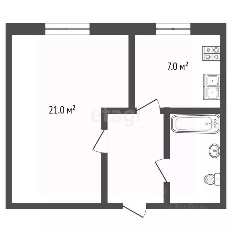 1-к кв. Самарская область, Самара пос. Кирзавод-6, пер. Сиреневый, 22 ... - Фото 1