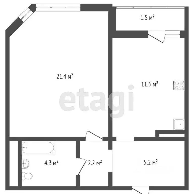 1-к кв. Московская область, Долгопрудный просп. Ракетостроителей, 3 ... - Фото 2