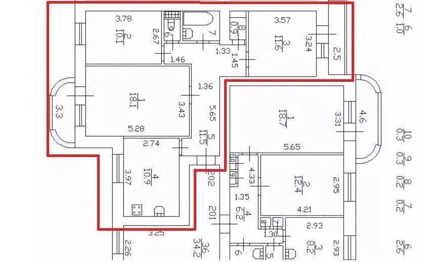 3-к кв. Санкт-Петербург просп. Ветеранов, 114К1 (66.7 м) - Фото 2
