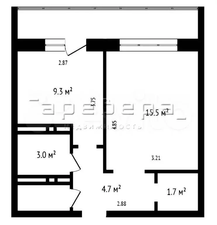 1-к. квартира, 35,7м, 25/25эт. - Фото 1