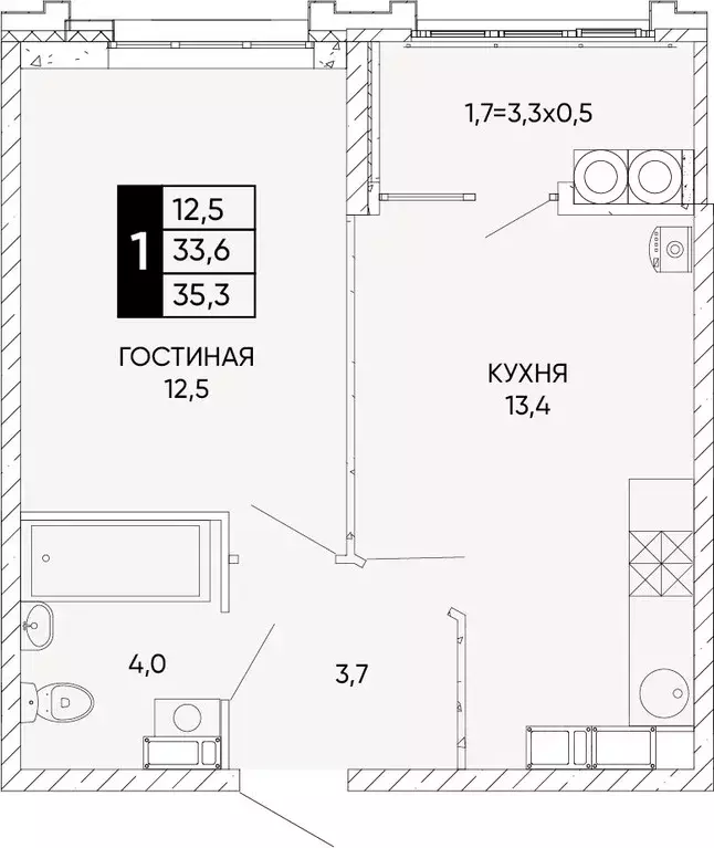 1-к кв. Ростовская область, Ростов-на-Дону Левобережье жилой комплекс ... - Фото 0