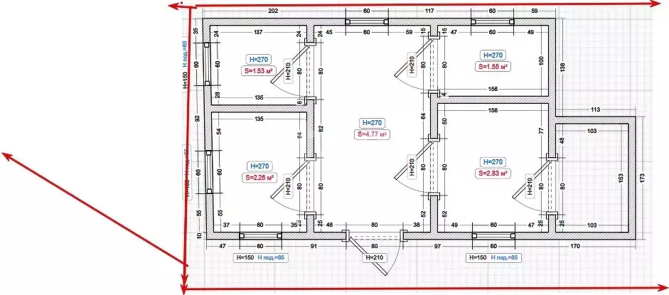 Дом в Назрань, 105-й массив (130 м) - Фото 1