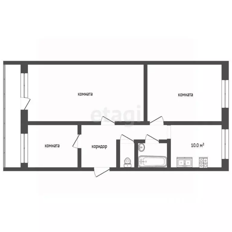 3-к кв. Ярославская область, Ярославль Советская ул., 57 (61.0 м) - Фото 2