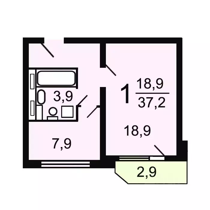 1-к кв. Москва ул. Твардовского, 23 (39.0 м) - Фото 1