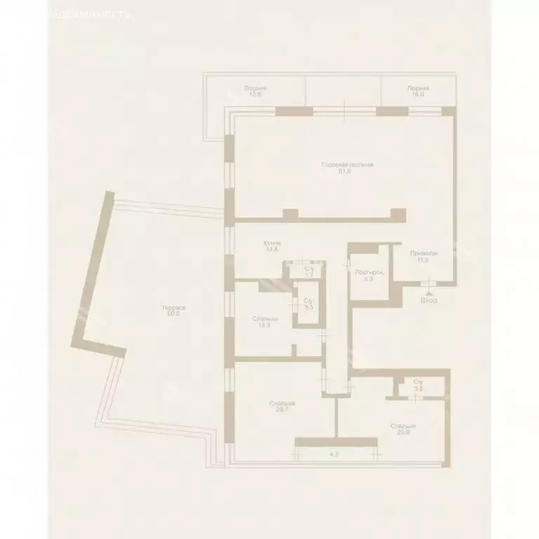 4-комнатная квартира: Москва, Минская улица, 2Вк3 (201.1 м) - Фото 2