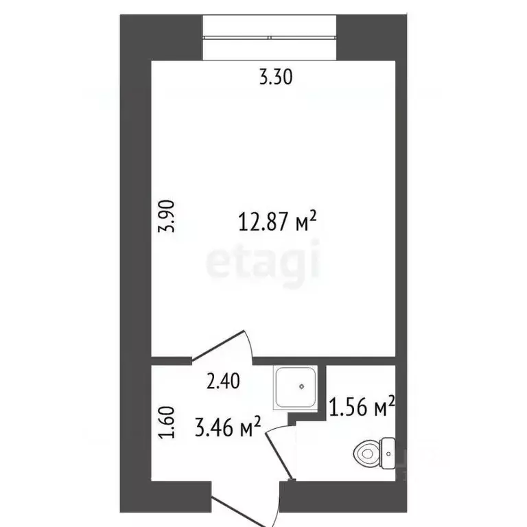1-к кв. Ульяновская область, Ульяновск просп. Гая, 45/1 (17.9 м) - Фото 1