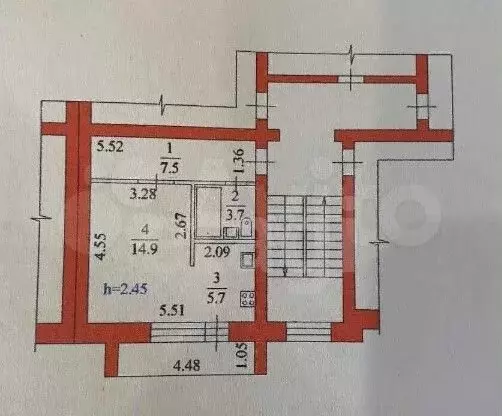 Квартира-студия, 32 м, 3/3 эт. - Фото 0