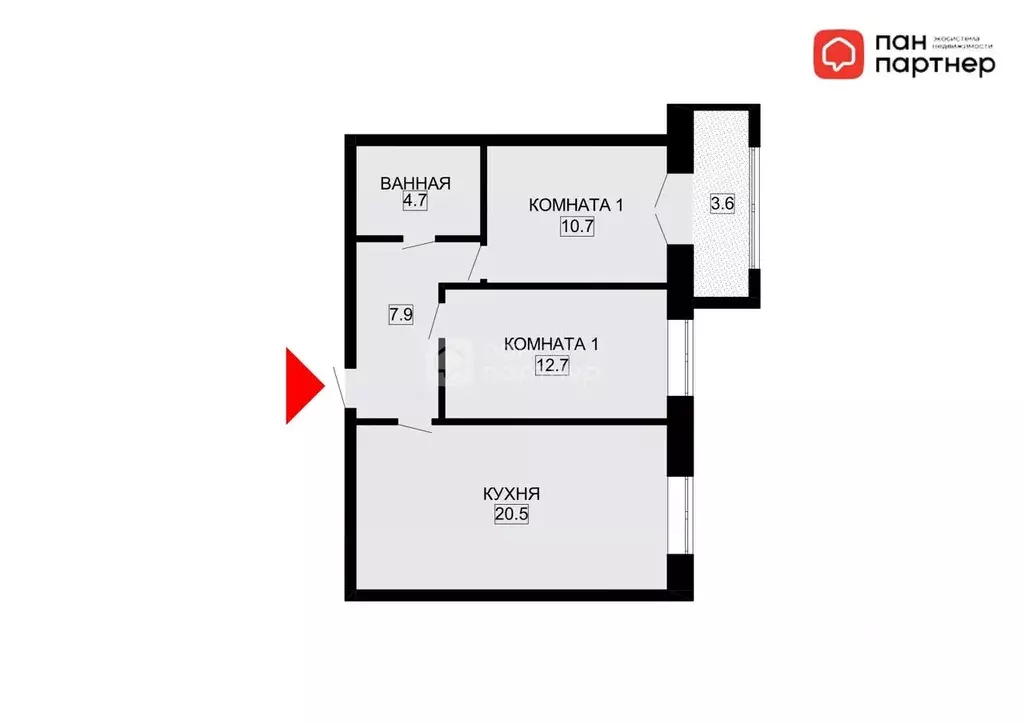 2-к кв. Ленинградская область, Ломоносовский район, Аннинское ... - Фото 2