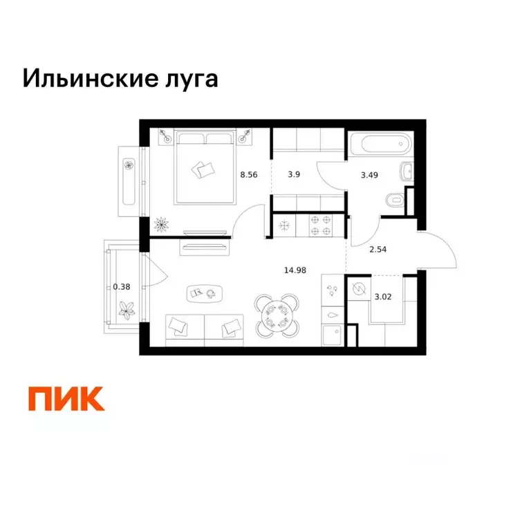 1-к кв. Московская область, Красногорск городской округ, пос. ... - Фото 1