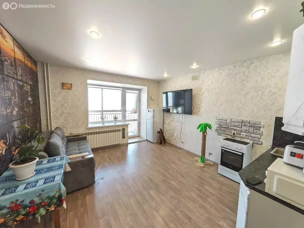 Квартира-студия: деревня Кисловка, микрорайон Северный, улица Марины ... - Фото 2