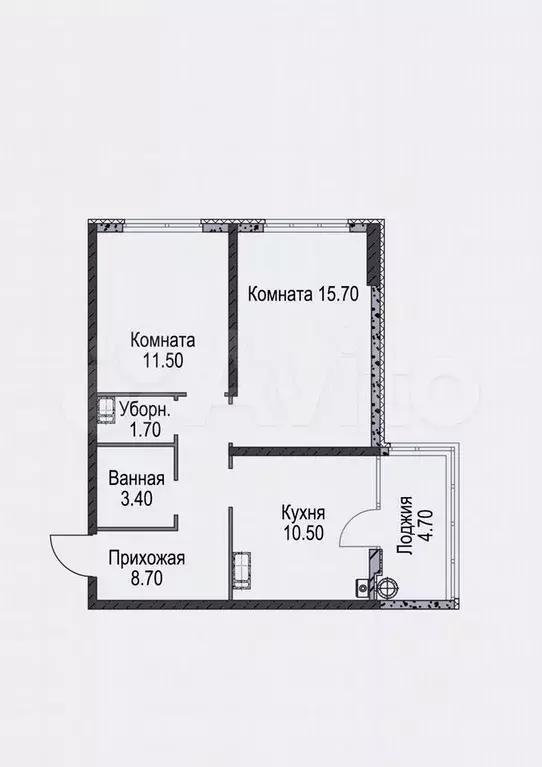 2-к. квартира, 57 м, 4/16 эт. - Фото 0