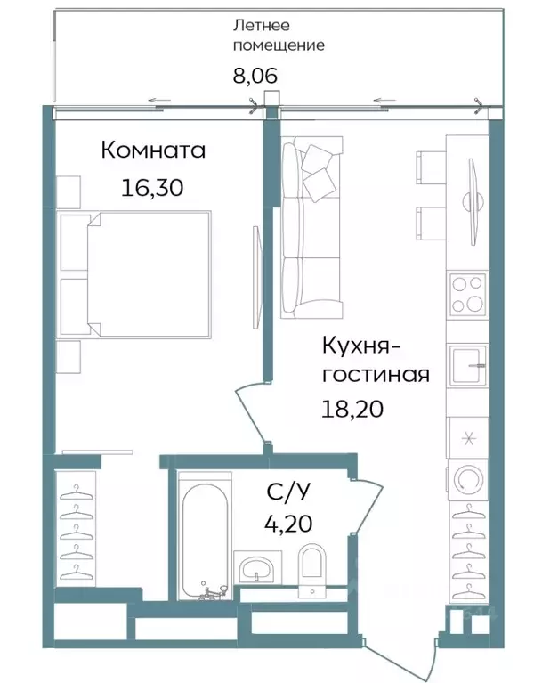 1-к кв. Крым, Саки ул. Морская (46.76 м) - Фото 0