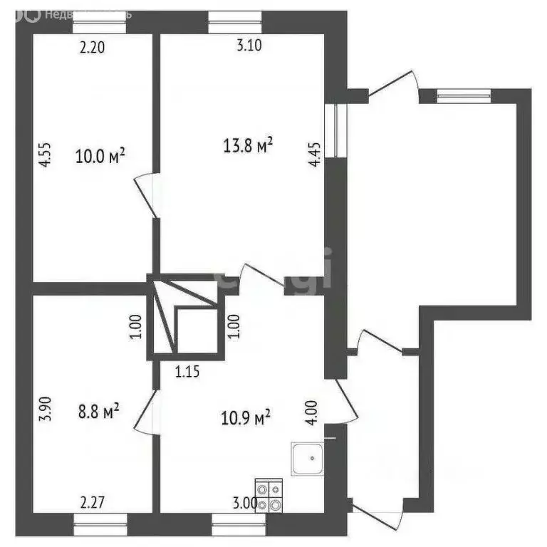 Дом в Кемерово, улица Сурикова (65.6 м) - Фото 1