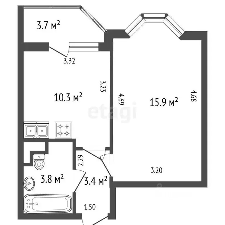 1-к кв. Санкт-Петербург просп. Ветеранов, 171к2 (33.4 м) - Фото 0