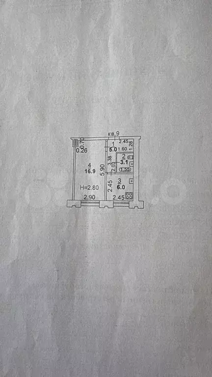 1-к. квартира, 31 м, 4/4 эт. - Фото 0