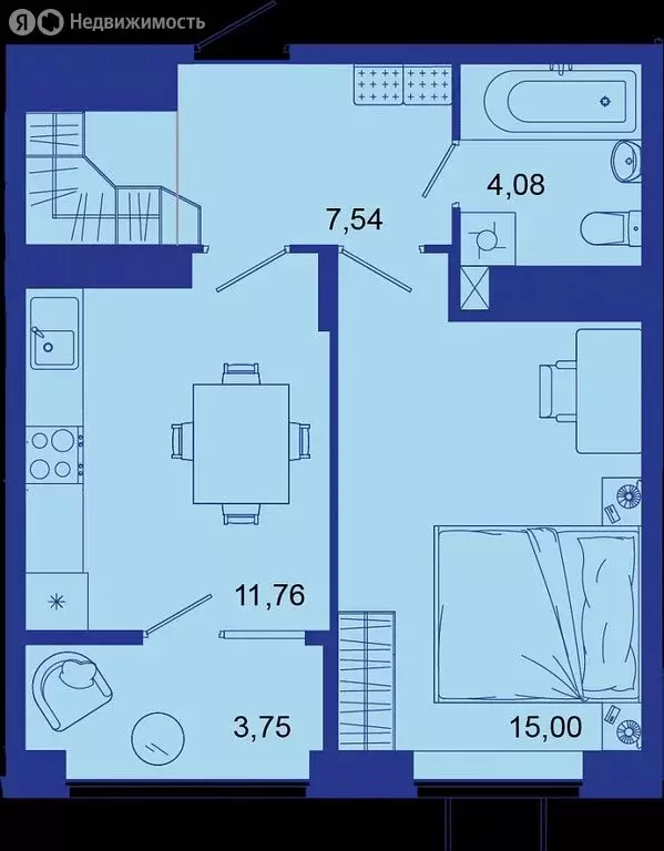 1-комнатная квартира: Брянск, Советская улица, 124 (42.3 м) - Фото 1