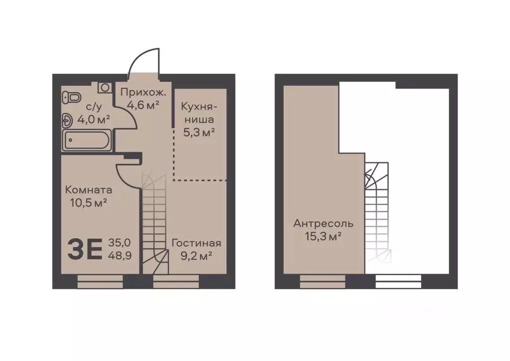 3-к кв. Пермский край, Пермь ул. Подводников (48.9 м) - Фото 1