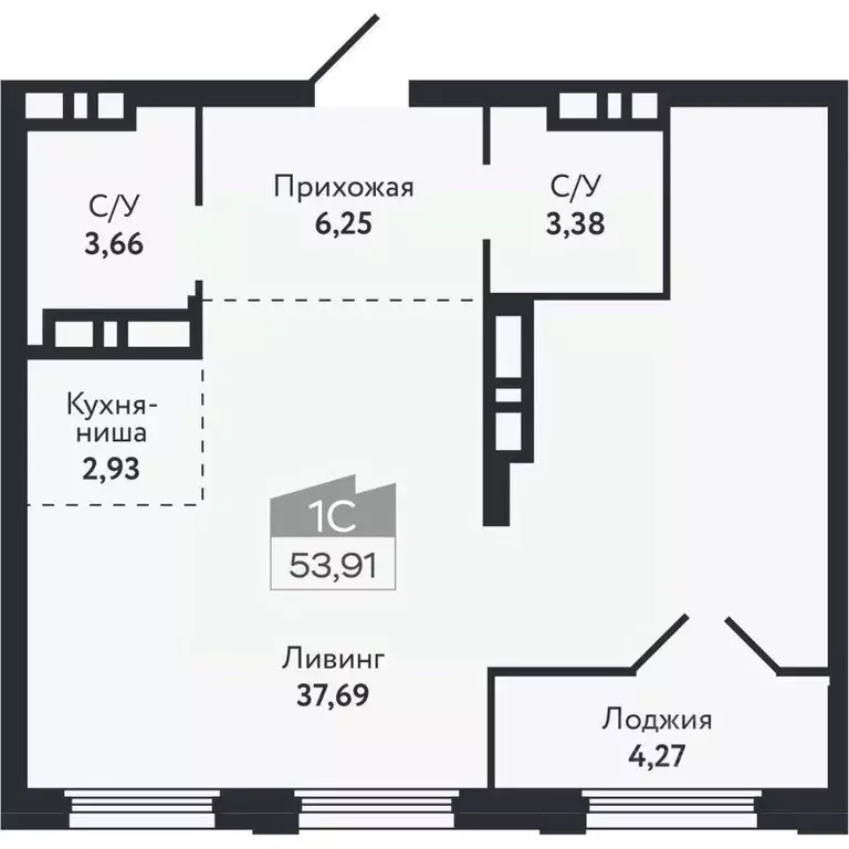 Студия Томская область, Томск Черемошники мкр, ул. Бердская, 14/3 ... - Фото 2