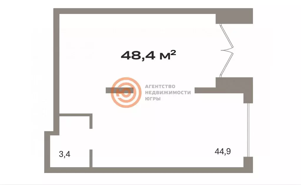 Помещение свободного назначения (48.4 м) - Фото 2