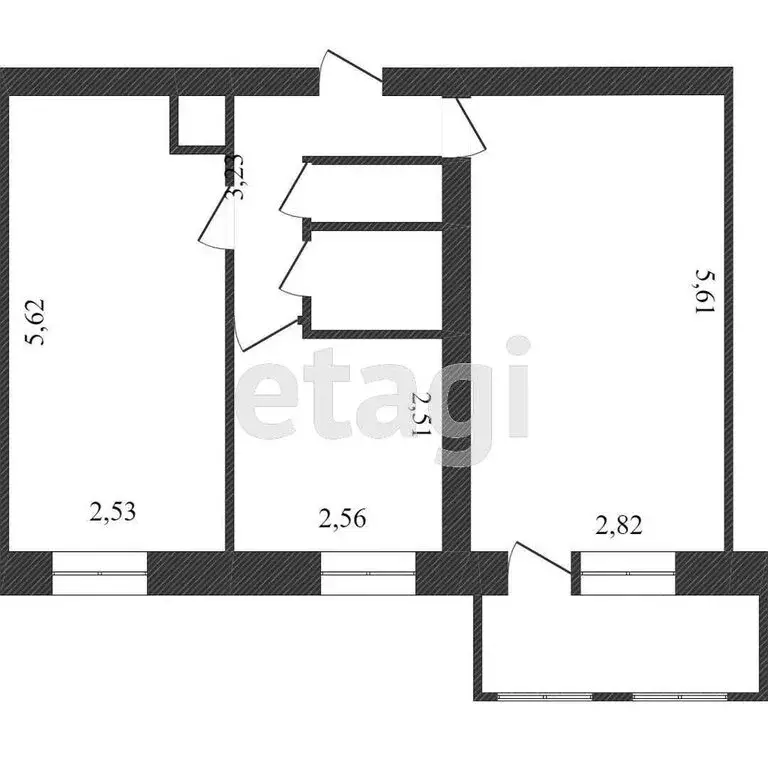 2-комнатная квартира: посёлок Сумкино, улица Маяковского, 8 (54.1 м) - Фото 1