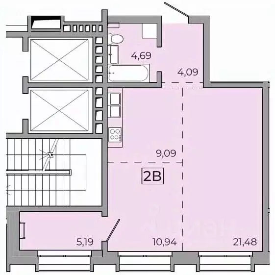 2-к кв. Иркутская область, Иркутск Байкальская ул., 89 (55.3 м) - Фото 0