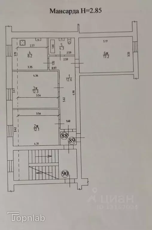 3-к кв. Калининградская область, Багратионовск Спортивная ул. (66.7 м) - Фото 2