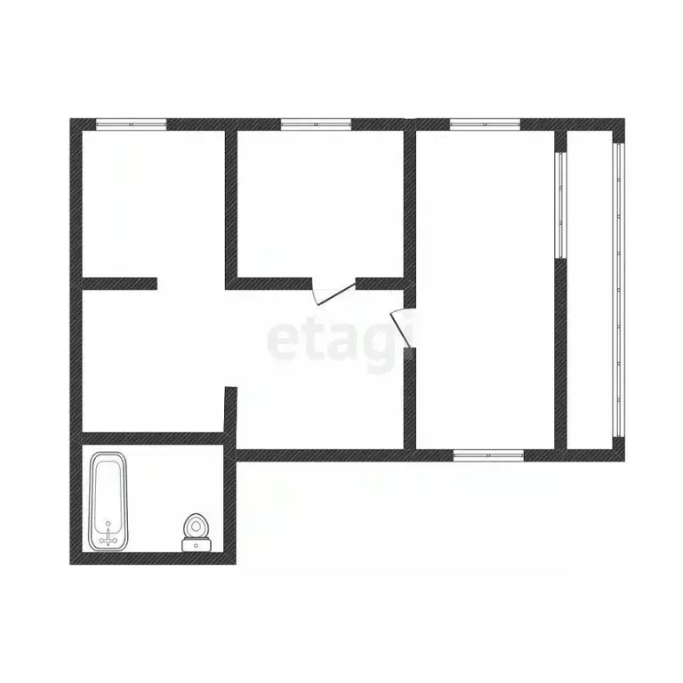 2-к кв. Иркутская область, Иркутск бул. Постышева, 29а (41.0 м) - Фото 0