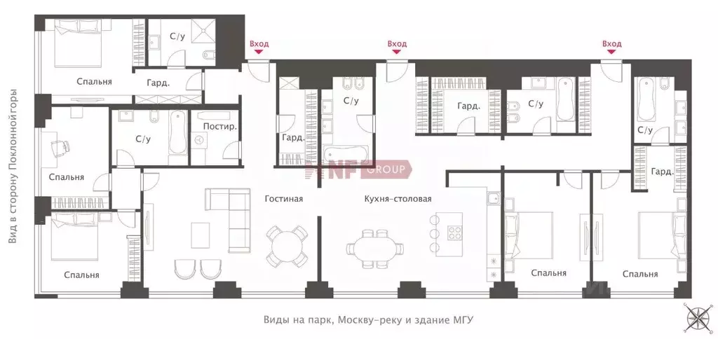6-к кв. Москва 1-й Сетуньский проезд, 8 (214.0 м) - Фото 2