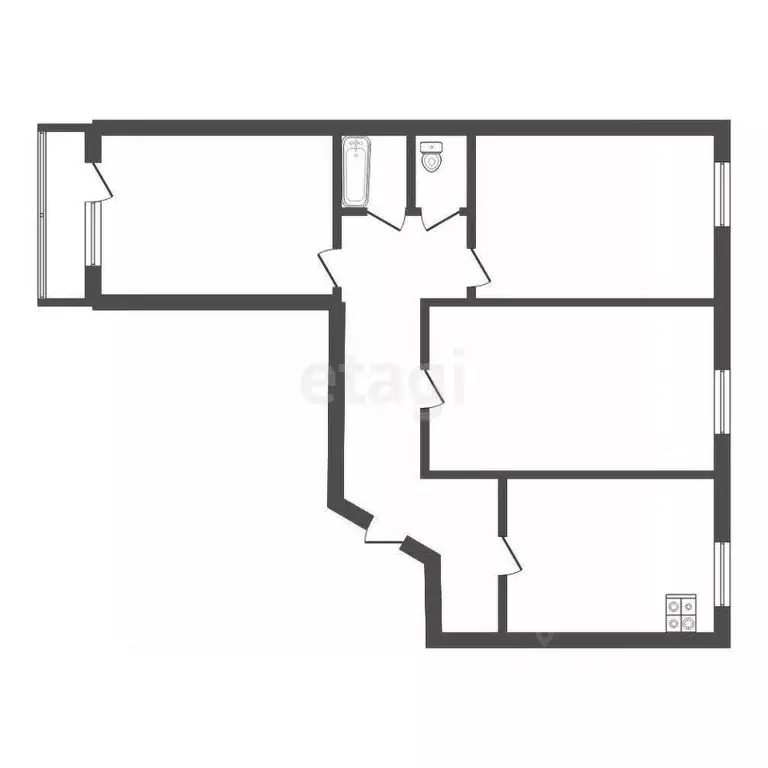 3-к кв. Челябинская область, Южноуральск ул. Победы, 12 (65.1 м) - Фото 2