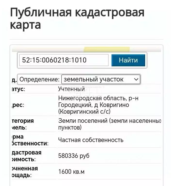 Участок в Нижегородская область, Городецкий муниципальный округ, д. ... - Фото 0