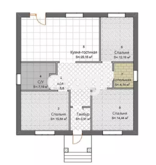 Дом в село Шагаровка, микрорайон Дальний, Еловая улица (130 м) - Фото 1