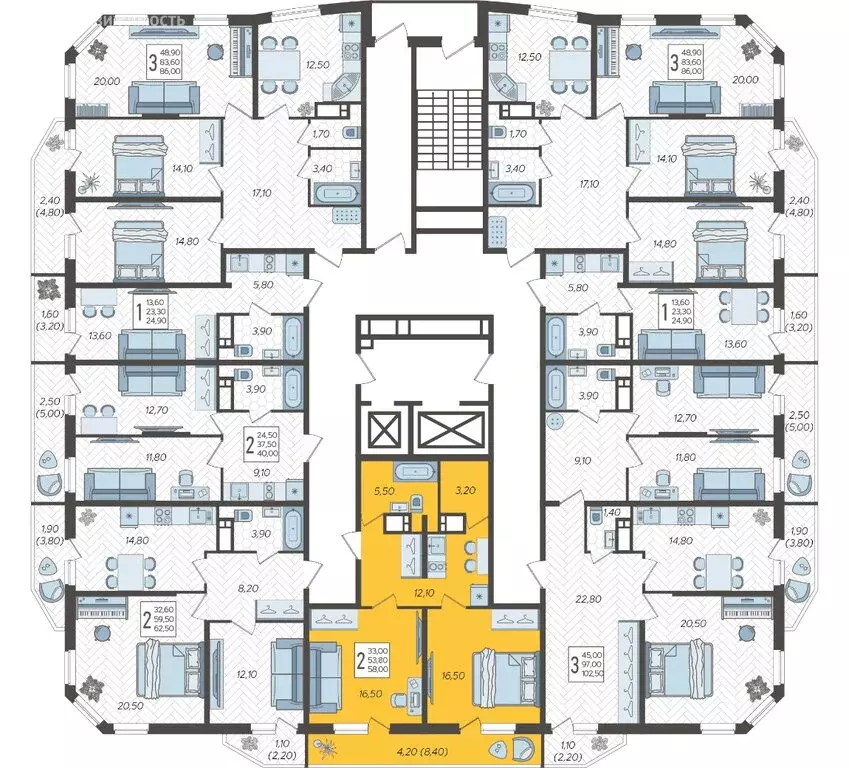 2-комнатная квартира: Краснодар, жилой комплекс Зеленодар, улица ... - Фото 2
