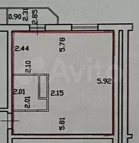 Квартира-студия, 33,2 м, 9/10 эт. - Фото 0