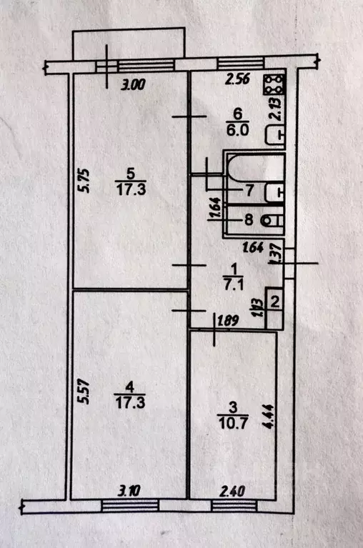 3-к кв. Новгородская область, Валдай ул. Радищева, 36 (64.8 м) - Фото 2