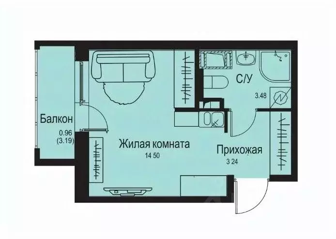 Студия Ленинградская область, Всеволожский район, Заневское городское ... - Фото 0